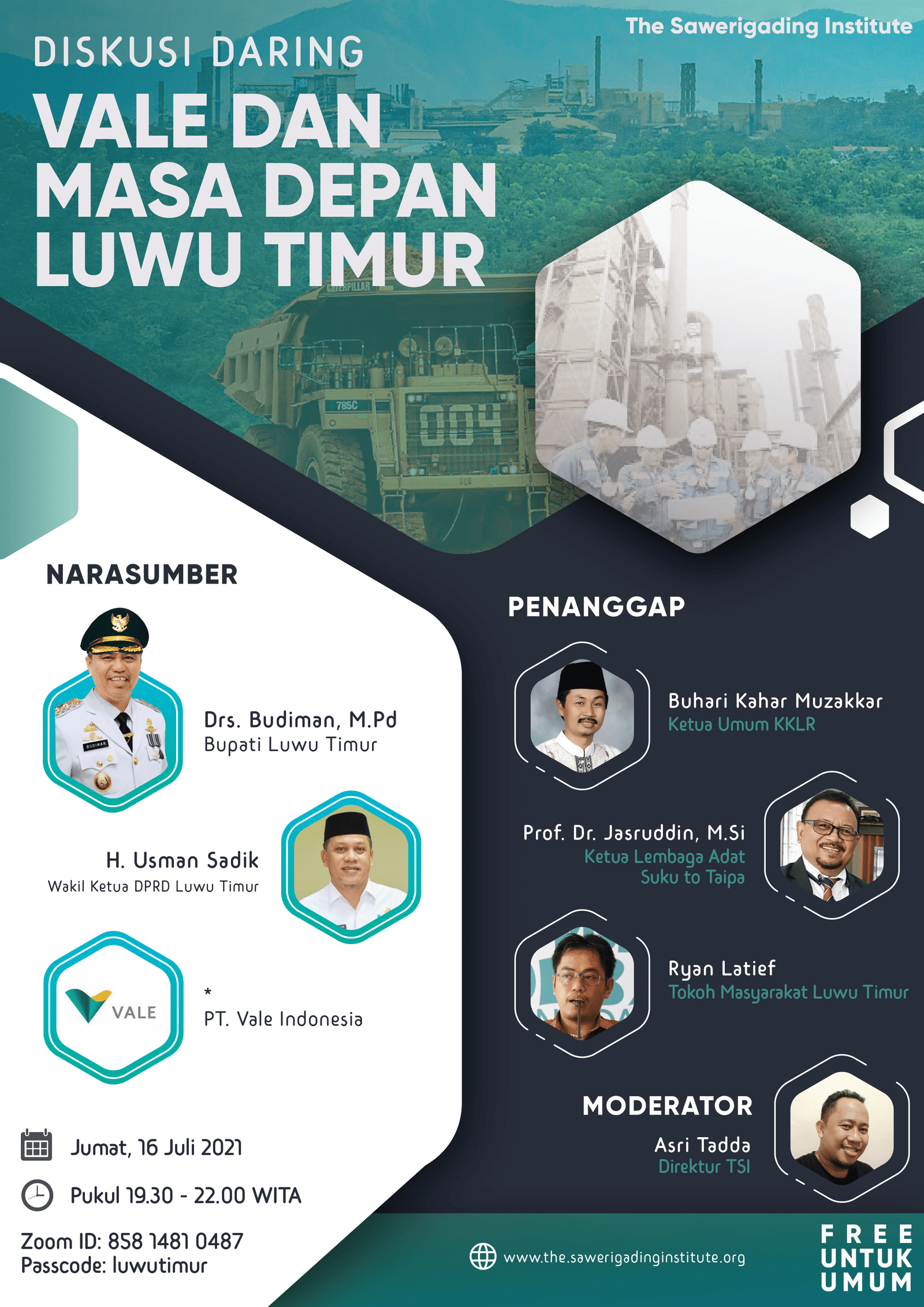 Diskusi Daring Menyoal PT Vale dan Masa Depan Luwu Timur